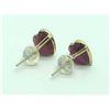 Image 4 : 74) 14K YELLOW GOLD RUBY EARRINGS