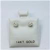 Image 3 : 175) 14K WHITE GOLD DIAMOND EARRINGS