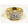 Image 1 : MEN'S GOLDTONE RING WITH SWAROVSKI