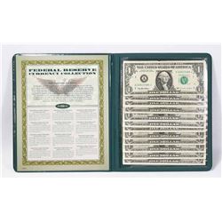 US FEDERAL RESERVE $1.00 BILL COLLECTION.