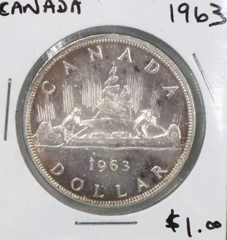 CANADA 1963 SILVER DOLLAR COIN
