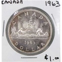 CANADA 1963 SILVER DOLLAR COIN.