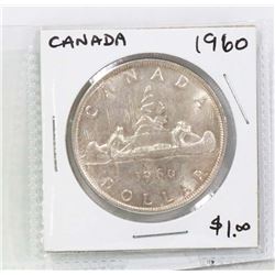 CANADA 1960 SILVER DOLLAR COIN.