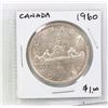 Image 1 : CANADA 1960 SILVER DOLLAR COIN.