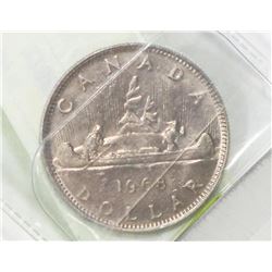 1968 CANADIAN CANOE $1.00 COIN
