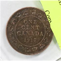 1917 CANADIAN LARGE PENNY.