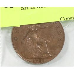 1921 BRITISH LARGE PENNY.