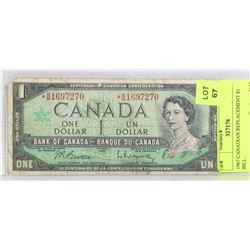 1967 CANADIAN REPLACEMENT $1 BILL.