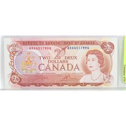 1974 CANADIAN $2.00 BANK NOTE