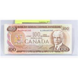1975 CANADIAN $100 BANK NOTE