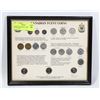 Image 1 : FRAMED CANADIAN 5 CENT COIN COLLECTION.