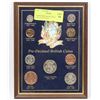 Image 1 : FRAMED BRITISH PRE DECIMAL COIN COLLECTION.