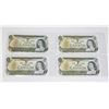 Image 1 : LOT OF FOUR 1973 CANADIAN $1.00 BANKNOTES.