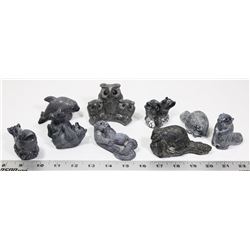 COLLECTION OF WOLF ORIGINALS ANIMAL CARVINGS