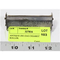 ANTIQUE ZIG ZAG CIGARETTE ROLLER.
