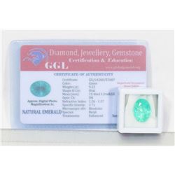 #20-NATURAL GREEN EMERALD GEMSTONE  9.22CT
