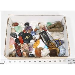 BOX OF RARE COLLECTIBLE STONES INCL.