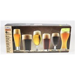 NEW LIBBEY CRAFT BREWS - 6-PC GLASSWARE