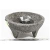 Image 1 : LAVA ROCK MORTAR AND PESTLE.