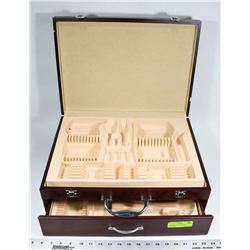 LARGE ESTATE ROSEWOOD FLATWARE