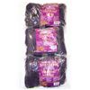 Image 1 : LOT OF-3 DARK PURPLE 1LB BAGS OF 100% ACRYLIC
