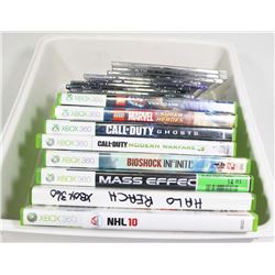 WHITE CONTAINER W/17 XBOX 360 GAMES