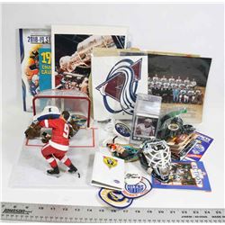 LOT OF ASSORTED HOCKEY COLLECTIBLES INCL