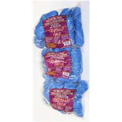 LOT OF 3 BLUE 1 LB BAGS OF 100% ACRYLIC YARN