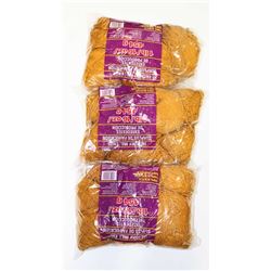 LOT OF 3 RUST 1 LB BAGS OF 100% ACRYLIC YARN