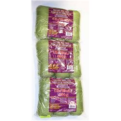 LOT OF-3 MED GREEN 1LB BAGS OF 100% ACRYLIC