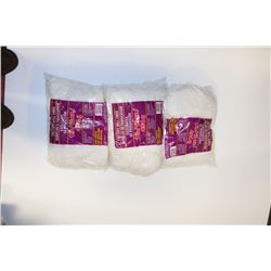 LOT OF 3 WHITE 1 LB BAGS OF 100% ACRYLIC YARN