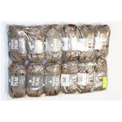 LOT OF 12 PATONS PEAK CINNAMON 90G BALL