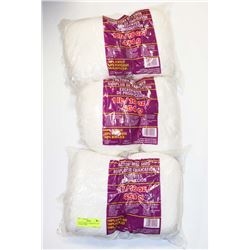 LOT OF 3 WHITE 1 LB BAGS OF 100% ACRYLIC YARN