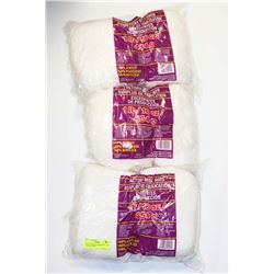 LOT OF 3 WHITE 1 LB BAGS OF 100% ACRYLIC YARN