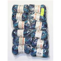 LOT OF-12 KROY SOCKS DEEP BLUE, 50 GRAM BALLS