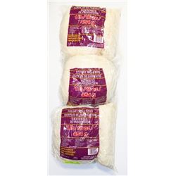 LOT OF-3 CREAM 1LB BAGS OF 100% ACRYLIC