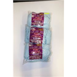 LOT OF 3 LIGHT BLUE 1 LB BAGS OF 100% ACRYLIC YARN