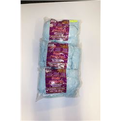 LOT OF 3 LIGHT BLUE 1 LB BAGS OF 100% ACRYLIC YARN