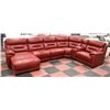 Image 1 : NEW RED GENIUNE LEATHER 92" X 136" ELECTRIC