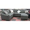 Image 1 : NEW JIVE GRANITE GREY FABRIC SECTIONAL W/ CHAISE