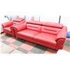 Image 1 : NEW RED GENUINE LEATHER ELECTRIC RECLINING