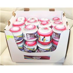 BOX OF 24 BERNAT POP YARN 140, LIPSTICK ON YOU