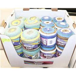 BOX OF 24 BERNAT POP YARN 140,