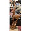 Image 1 : SOLID WOOD DEER CARVING APPROX 4FT HIGH.