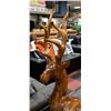 Image 2 : SOLID WOOD DEER CARVING APPROX 4FT HIGH.