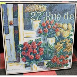 FRAMED CANVAS FLOWER PICTURE