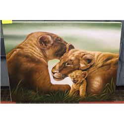 LIONS ON CANVAS