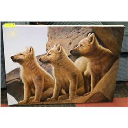 WILD PUPS ON CANVAS