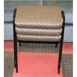 SET OF 3 VINTAGE STACKING STOOLS.