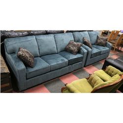 NEW BLUE CORDUROY 81" SOFA W/ 58" LOVE SEAT INCL